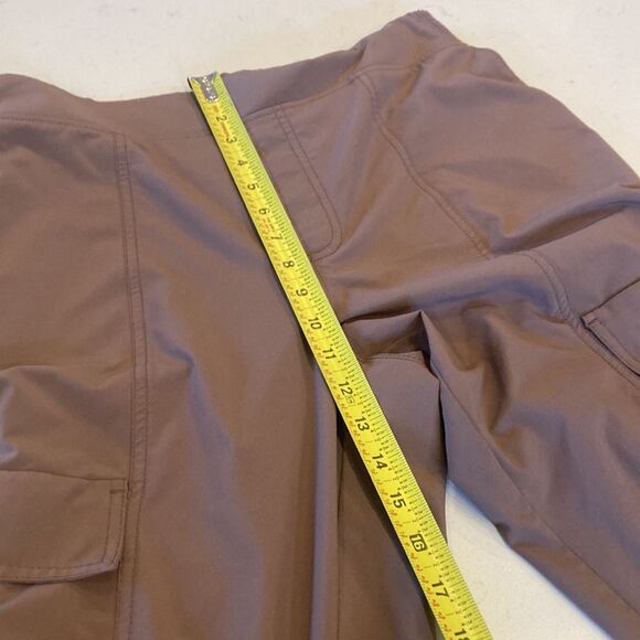 Athleta Chelsea utility joggers lightweight dusty brown cargo pocket size 10 - Picture 9 of 11